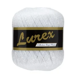 Garn Lammy Lurex 25 g hvid