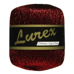 Garn Lammy Lurex 25 g rød