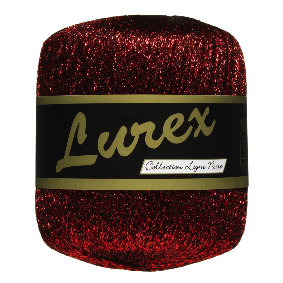 Garn Lammy Lurex 25 g rød