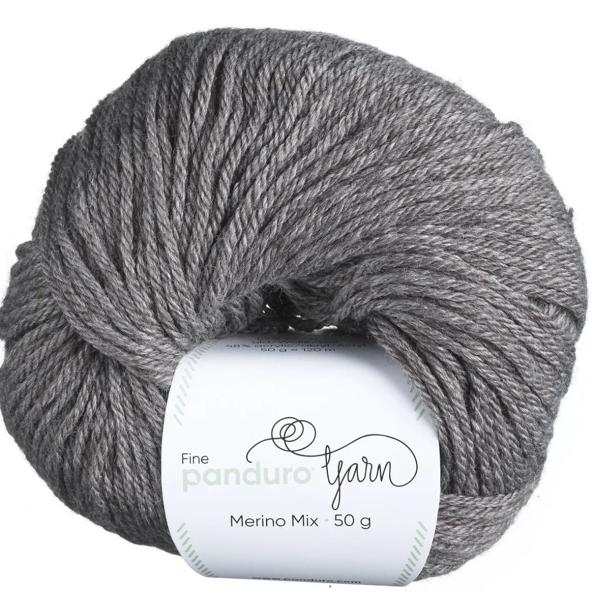 Garn Merino Mix 50g lysebrun
