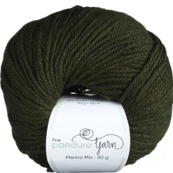 Garn Merino Mix 50g mørkegrøn