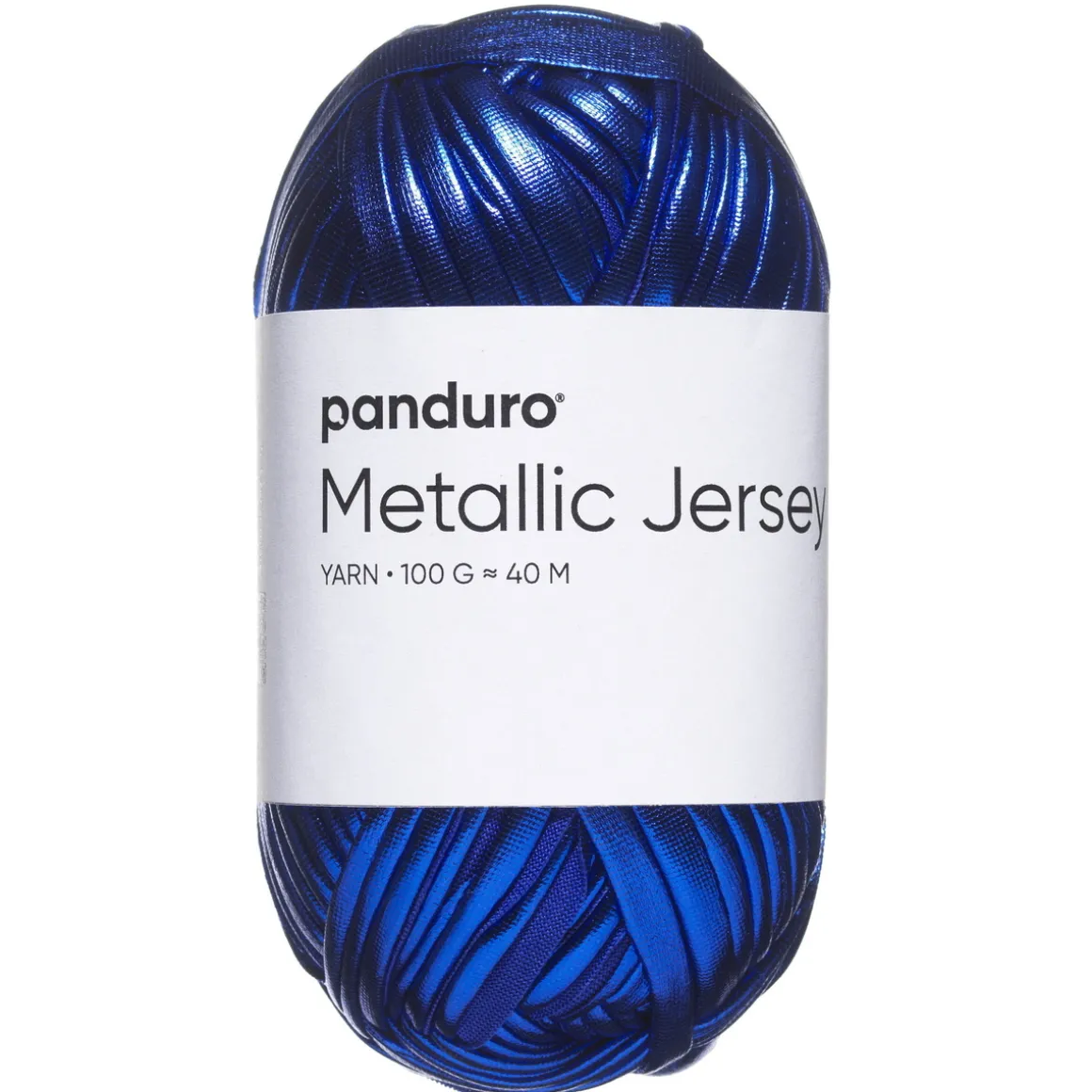 Garn Metallic Jersey 100g blå
