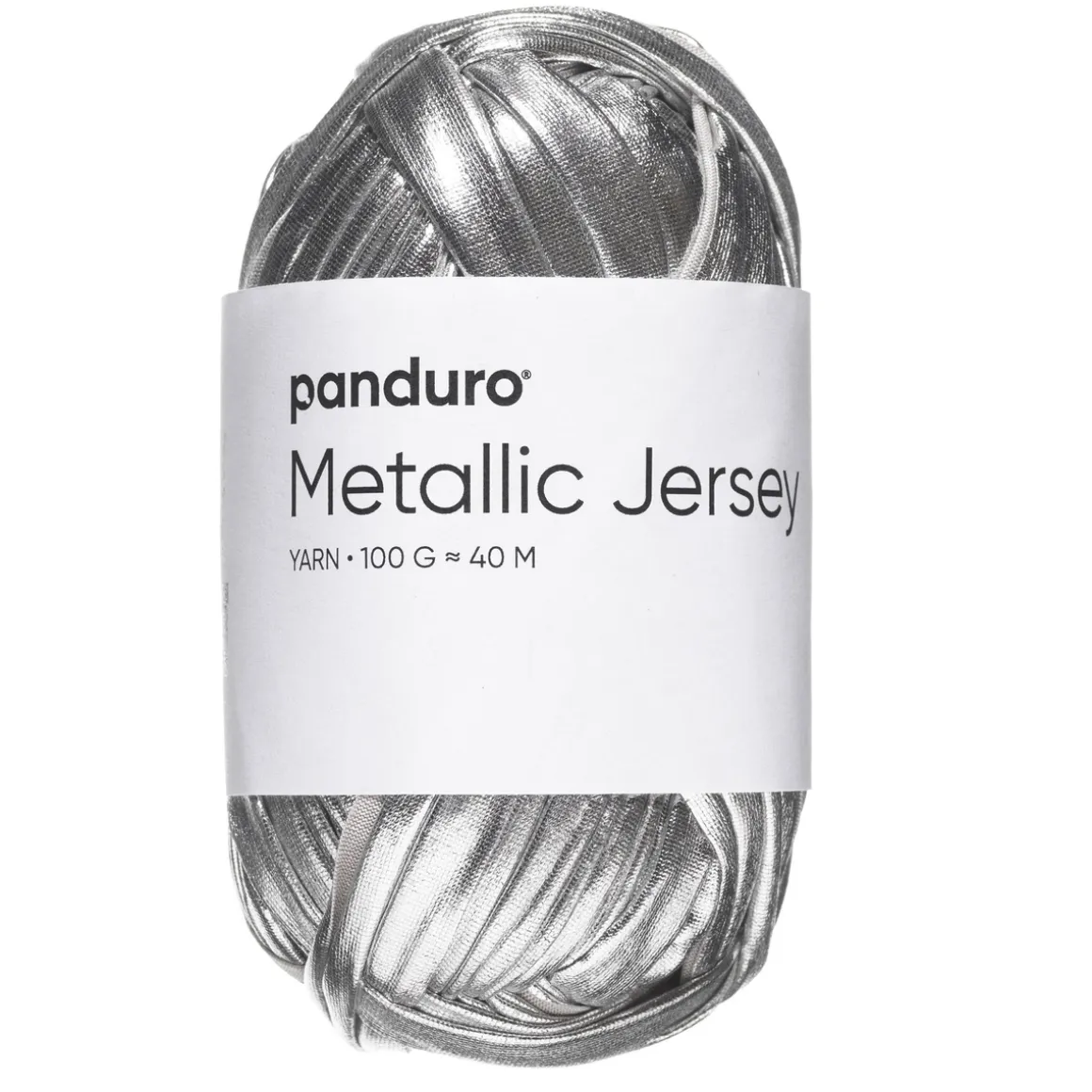 Garn Metallic Jersey 100g sølv