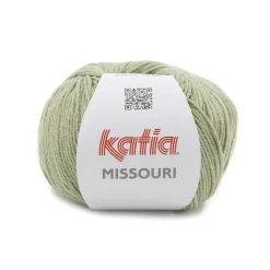 Garn Missouri 50 g støvet grøn
