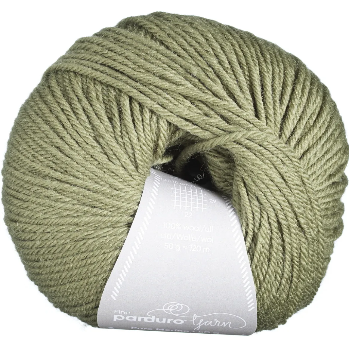 Garn Pure Merino 50g mosgrøn