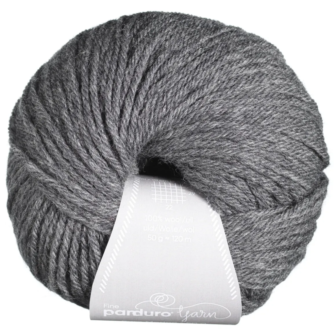 Garn Pure Merino 50g mørkegrå