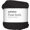 Garn Pure Sock 100 g mørkegrå