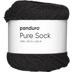 Garn Pure Sock 100 g mørkegrå