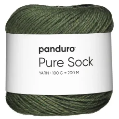 Garn Pure Sock 100 g mørkegrøn