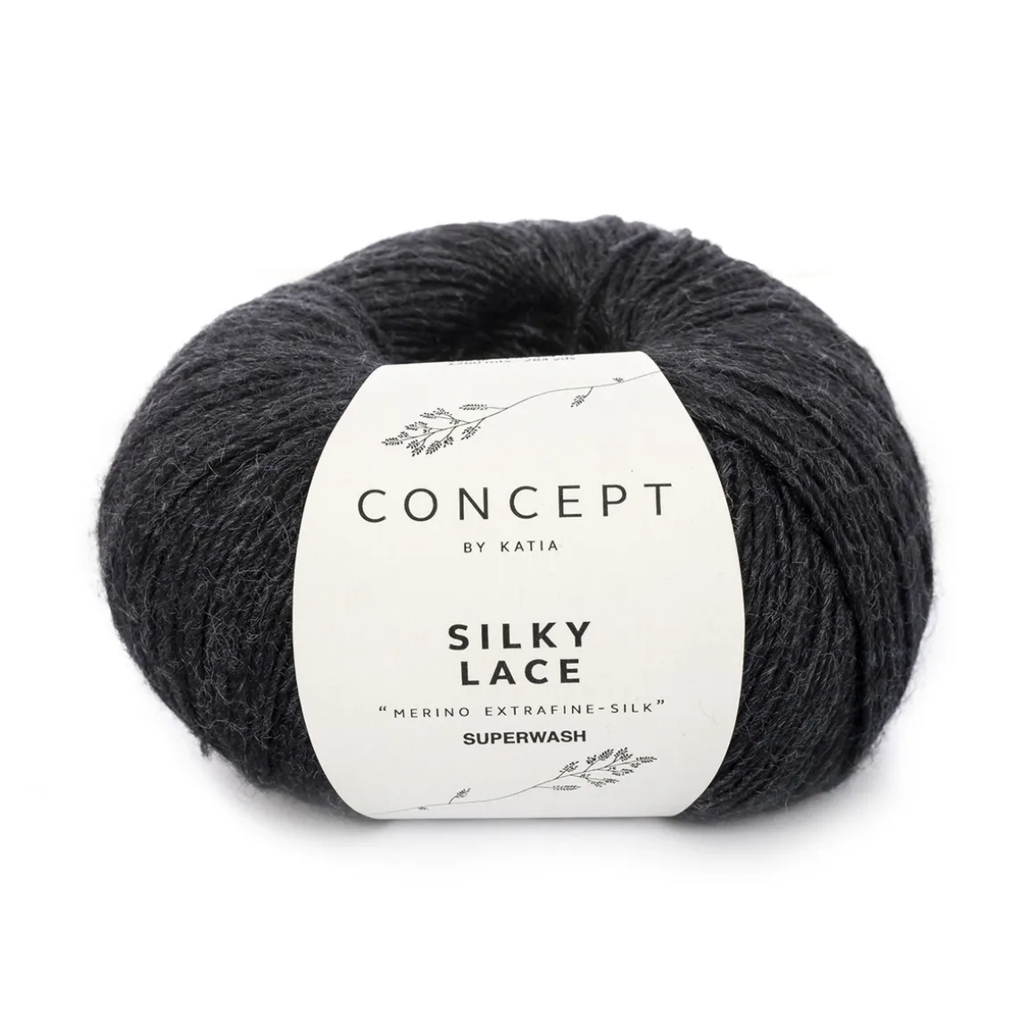 Garn Silky lace 50 g antracit