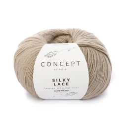 Garn Silky lace 50 g beige