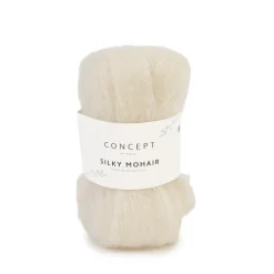 Garn Silky mohair 25 g creme