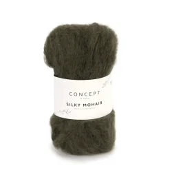 Garn Silky mohair 25 g mørk army