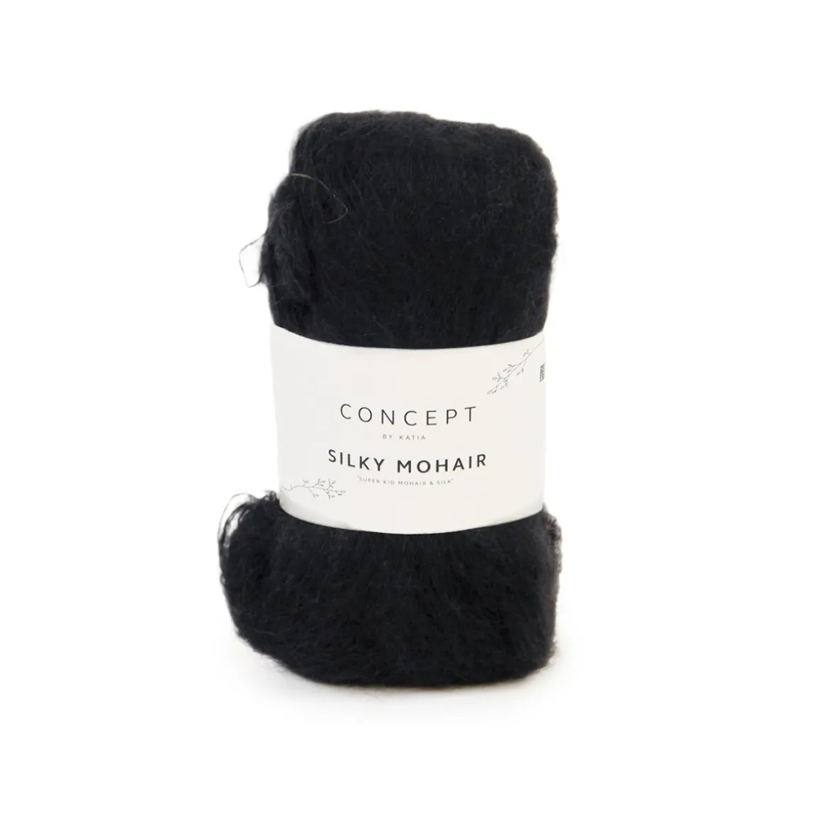 Garn Silky mohair 25 g sort