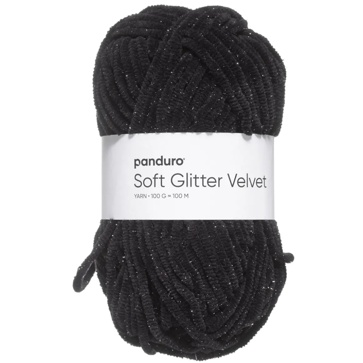 Garn Soft Glitter Velvet 100 g sort