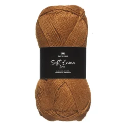 Garn Soft Lama Fine 50 g sennep – Roasted pecan 934