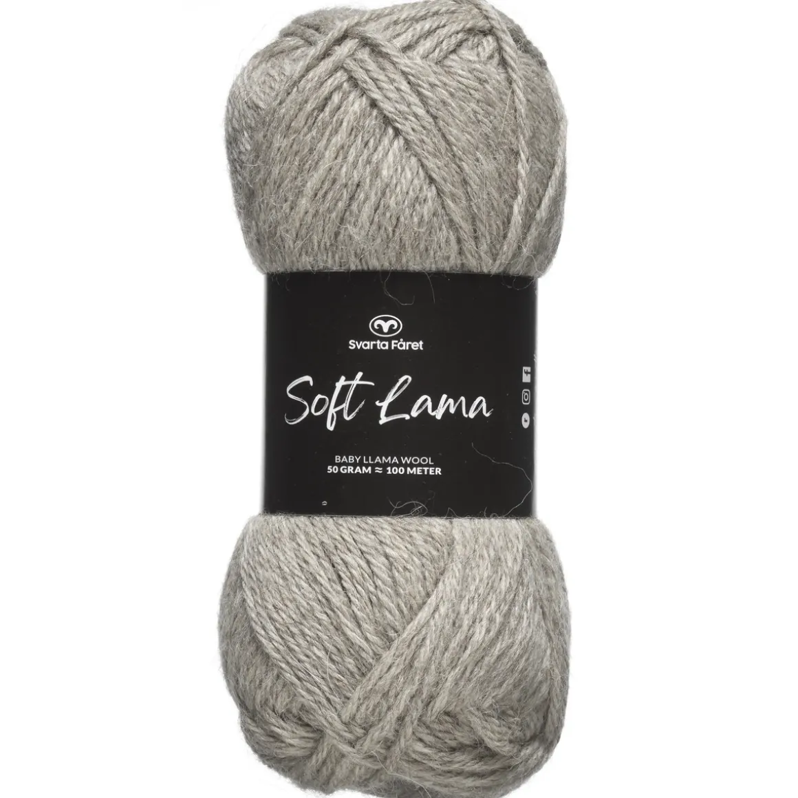 Garn Soft Lama 50 g lysegrå – Formal grey 03