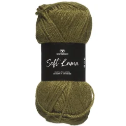 Garn Soft Lama 50 g olivengrøn – Avocado green 83