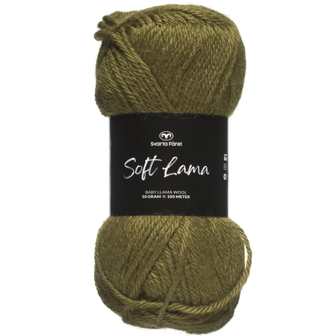 Garn Soft Lama 50 g olivengrøn – Avocado green 83