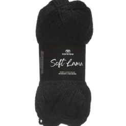 Garn Soft Lama 50 g sort – Pitch black 01