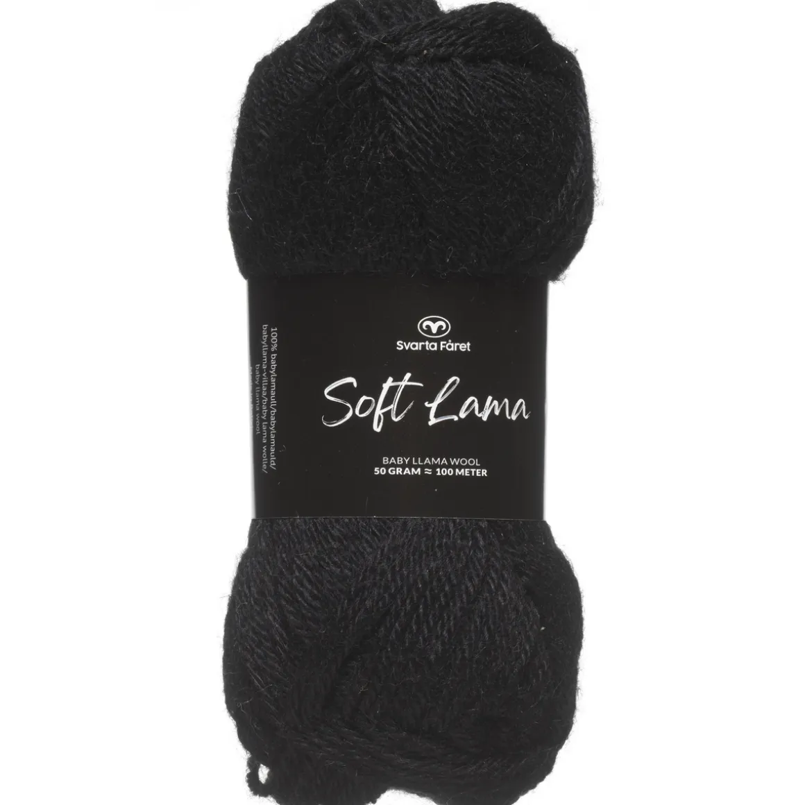 Garn Soft Lama 50 g sort – Pitch black 01