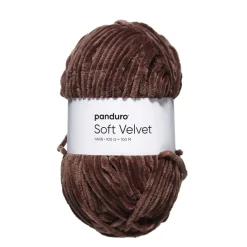 Garn Soft Velvet 100 g mørkebrun