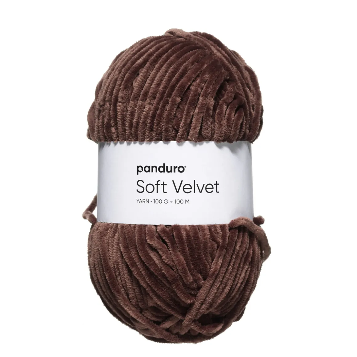 Garn Soft Velvet 100 g mørkebrun