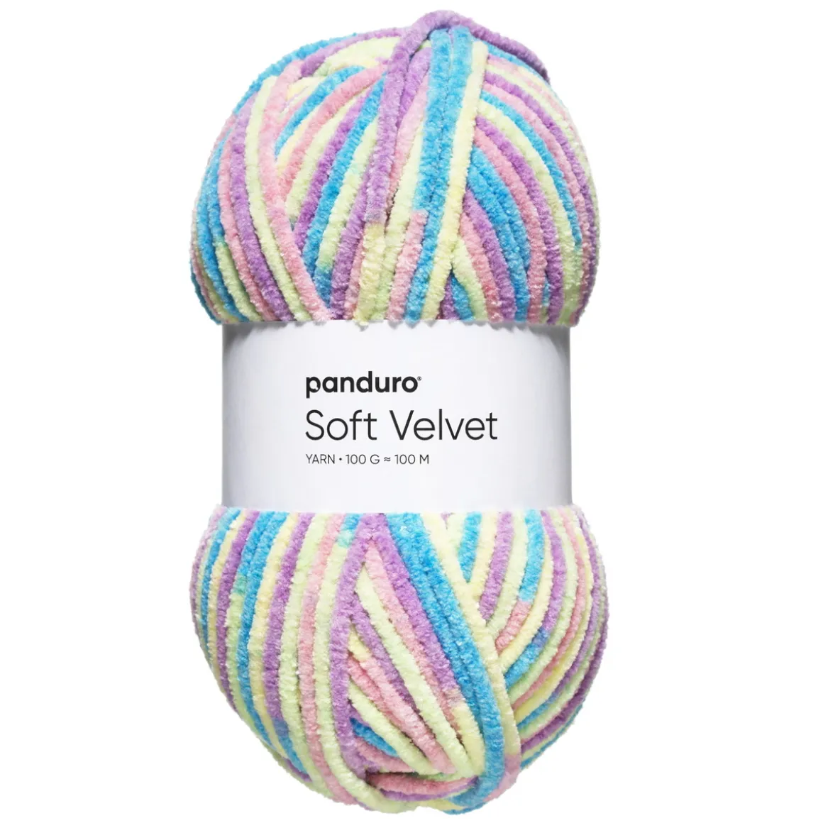 Garn Soft Velvet 100g rainbow – garn med masser af livlige farver