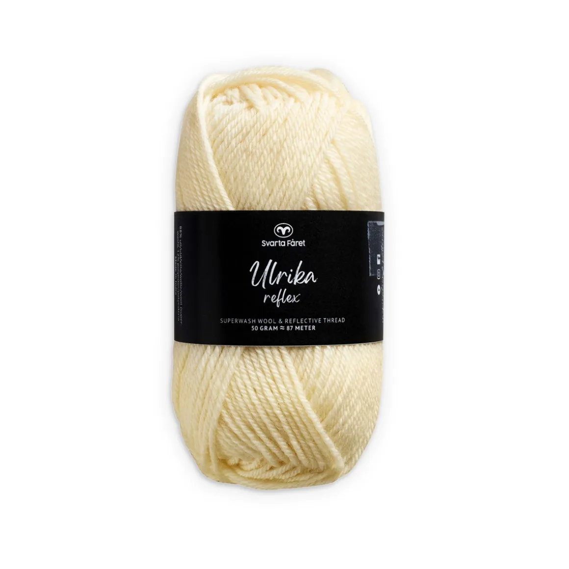 Garn Sorta Fåret Ulrika Reflex 50 g creme – 005 Natural white