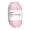 Garn Sparkly Scrubby 50 g lys rosa