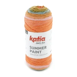 Garn Summer Paint 150g rosa orange (502 på illustrationen)