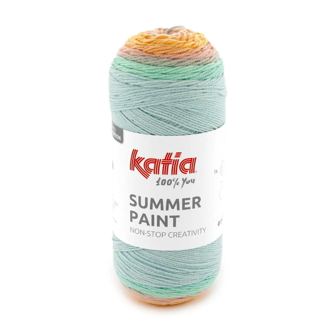 Garn Summer Paint 150g rosa turkis (501 på illustrationen)