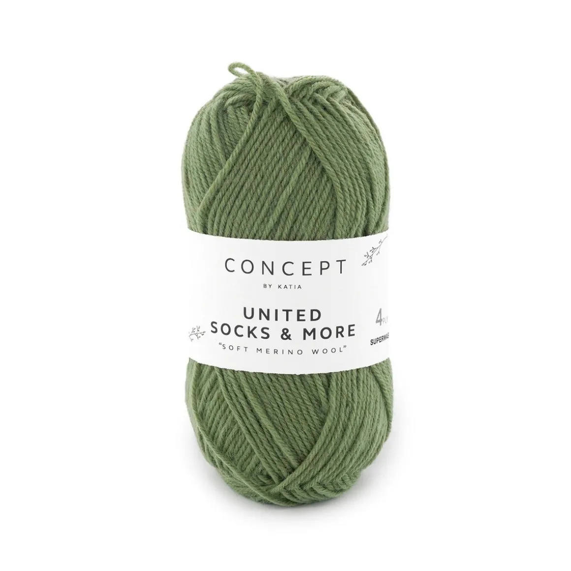 Garn United Socks 25g mosgrøn