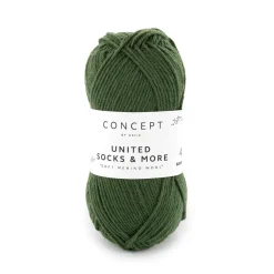 Garn United Socks 25g mørkegrøn
