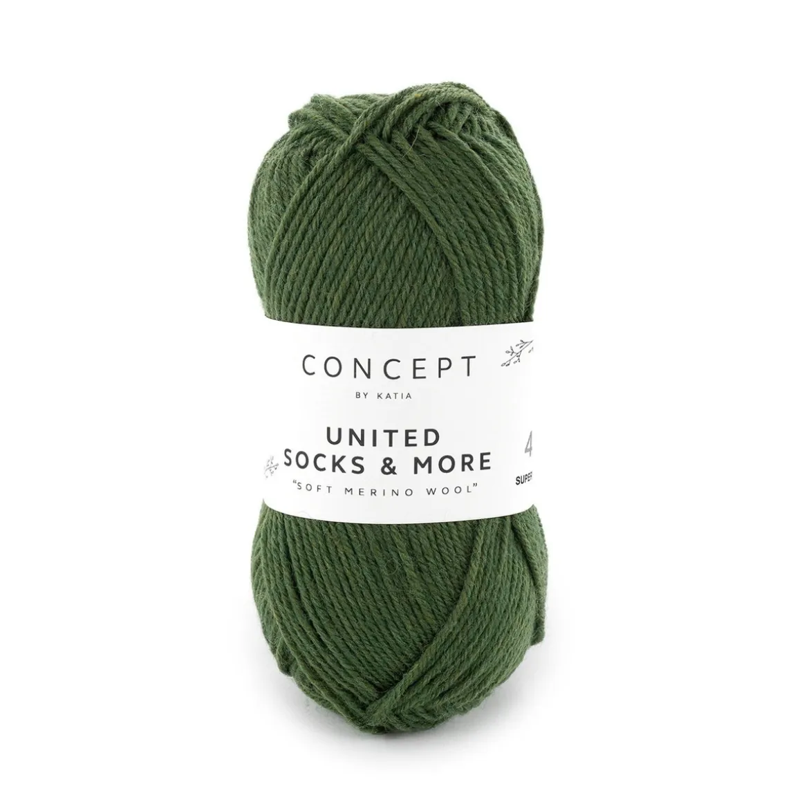 Garn United Socks 25g mørkegrøn