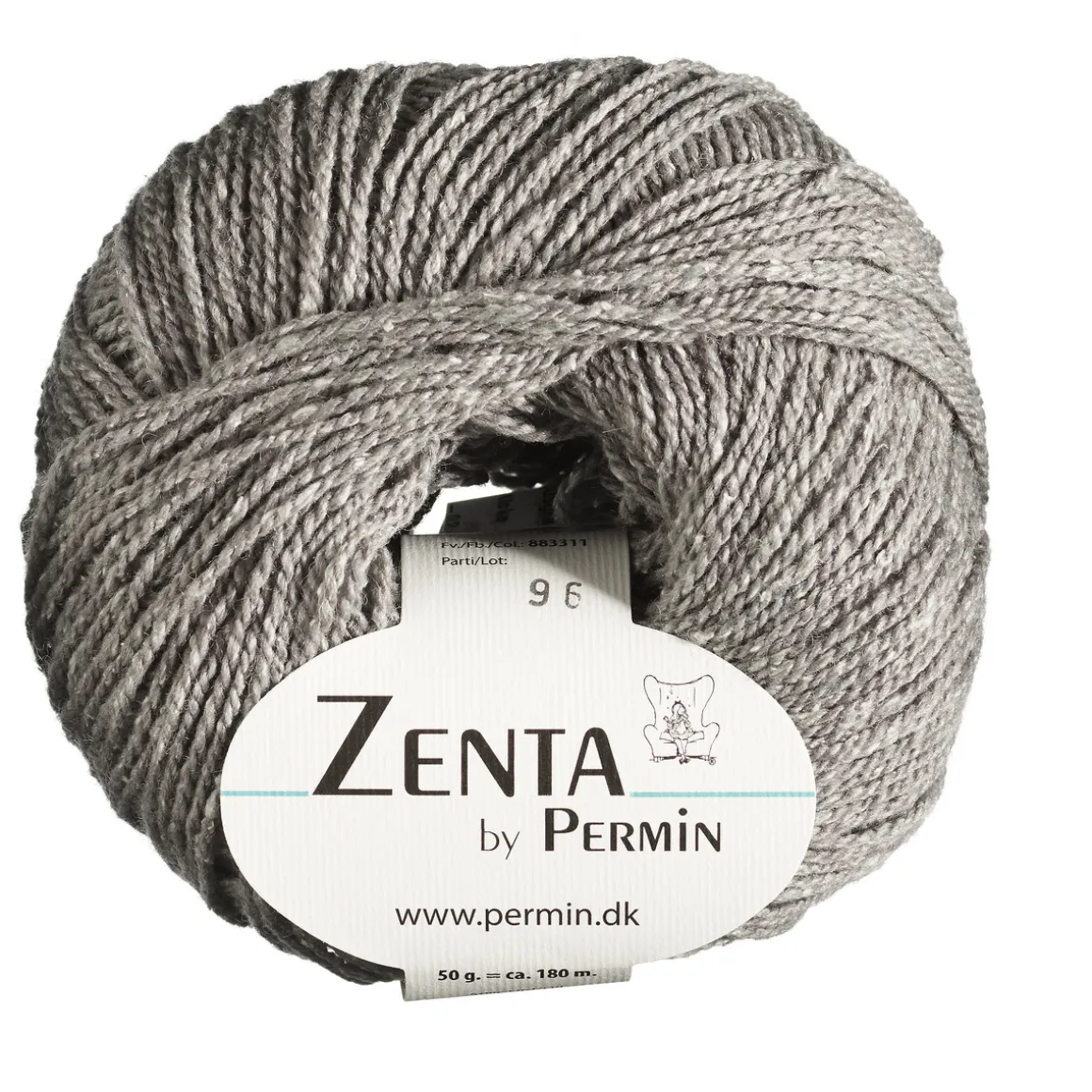 Garn Zenta 50 g lysegrå