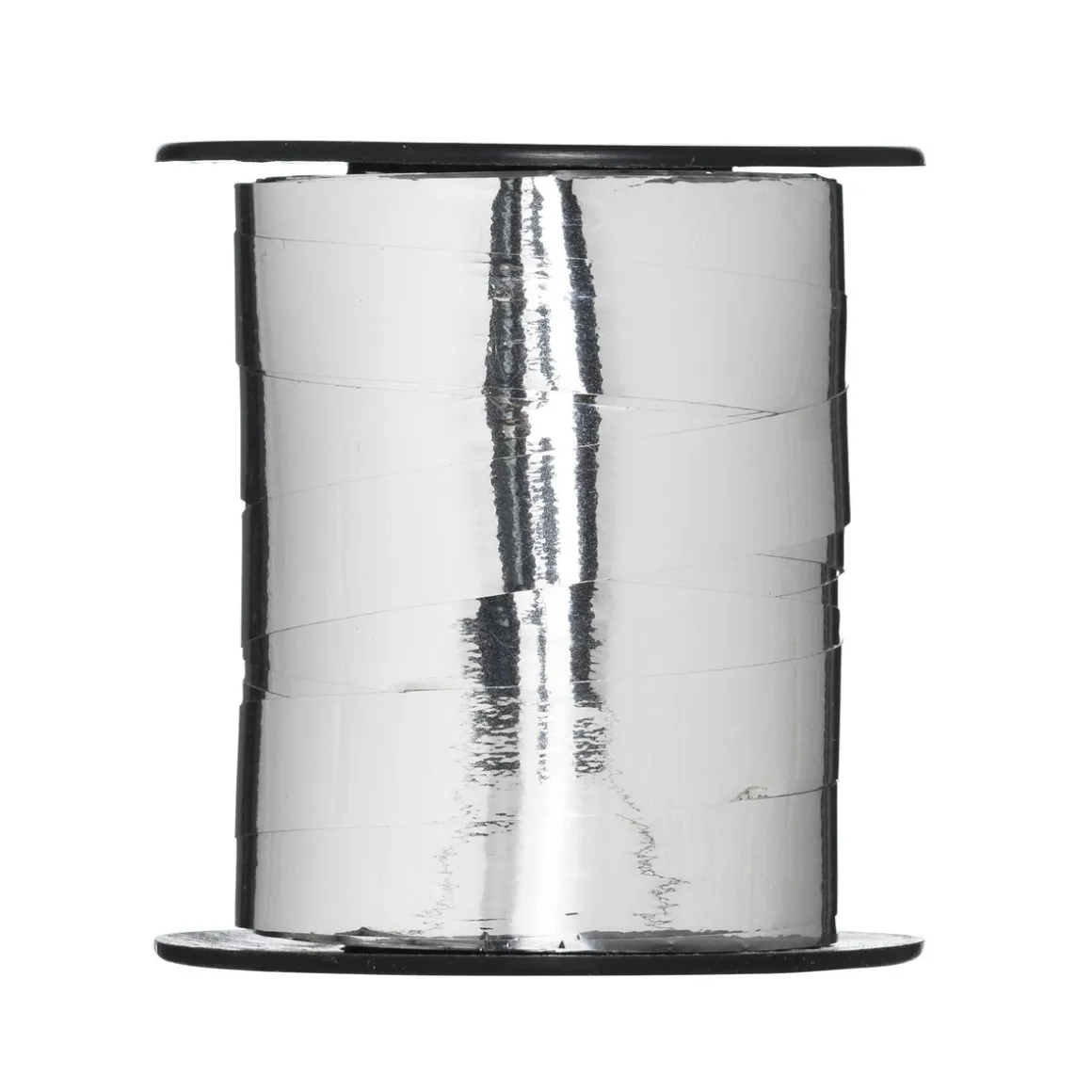 Gavebånd 25 meter på rulle, 1 cm bredt – sølv metallic