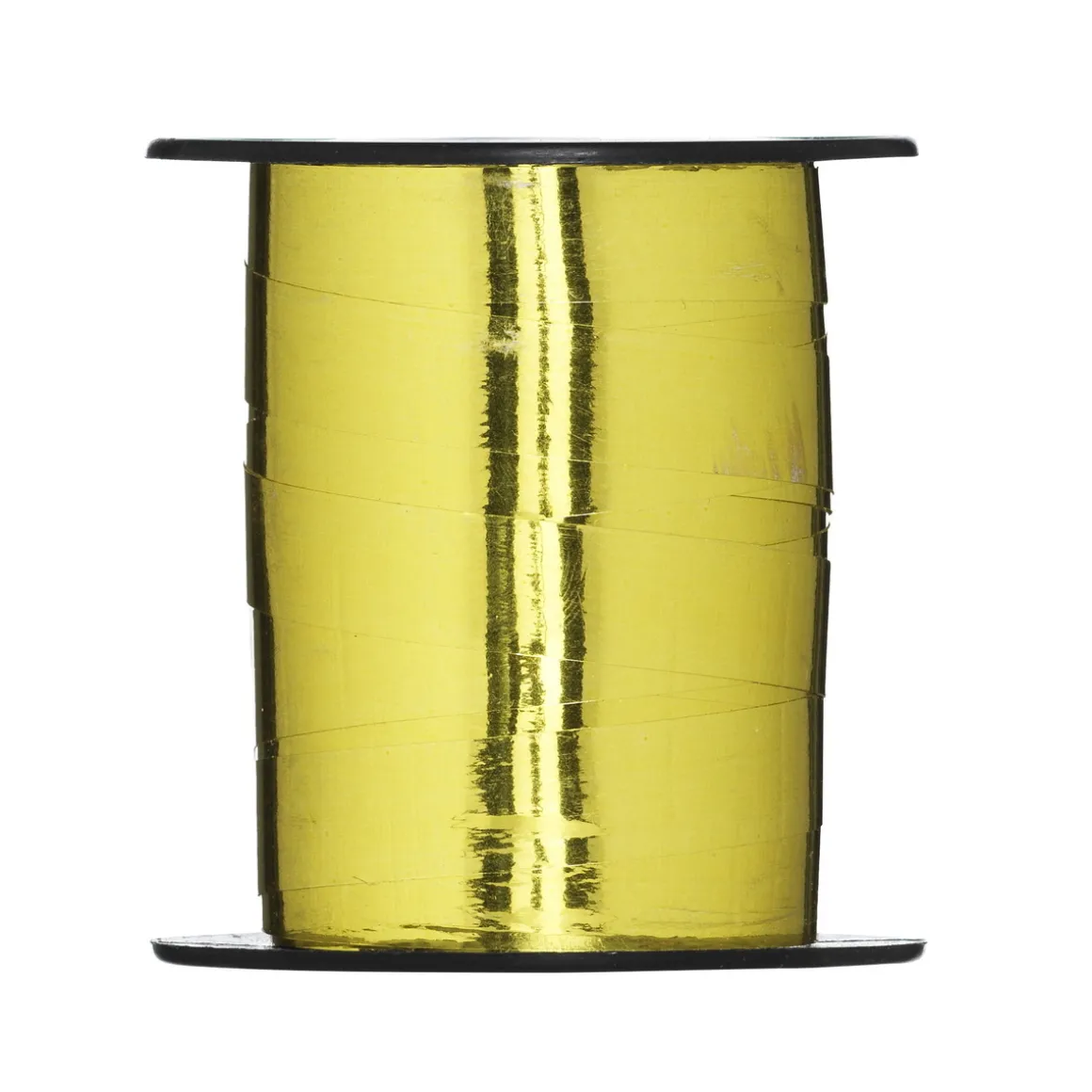 Gavebånd 25 meter på rulle, 1 cm bredt – guld metallic