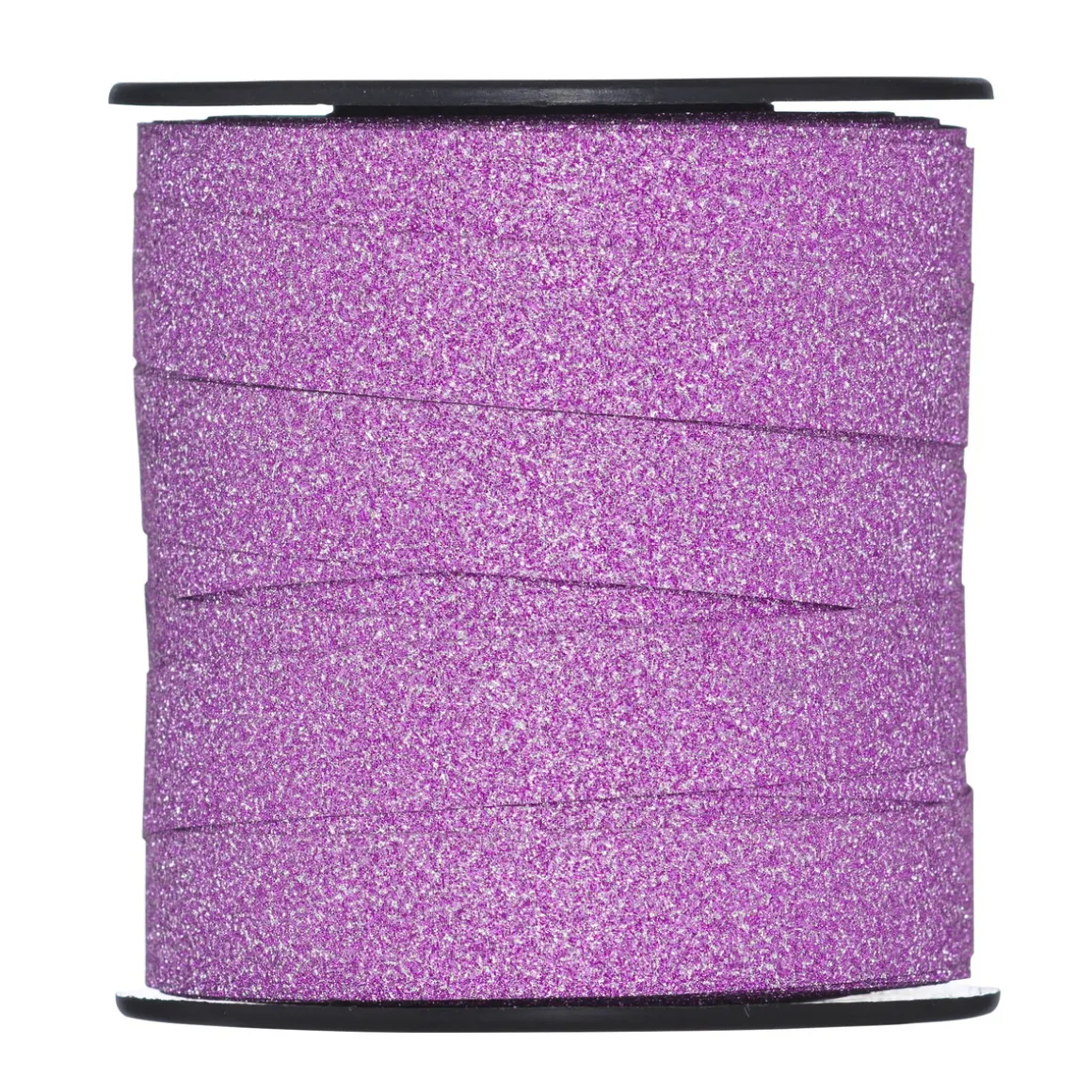 Gavebånd 25 meter på rulle, 1 cm bredt – glitter rosa