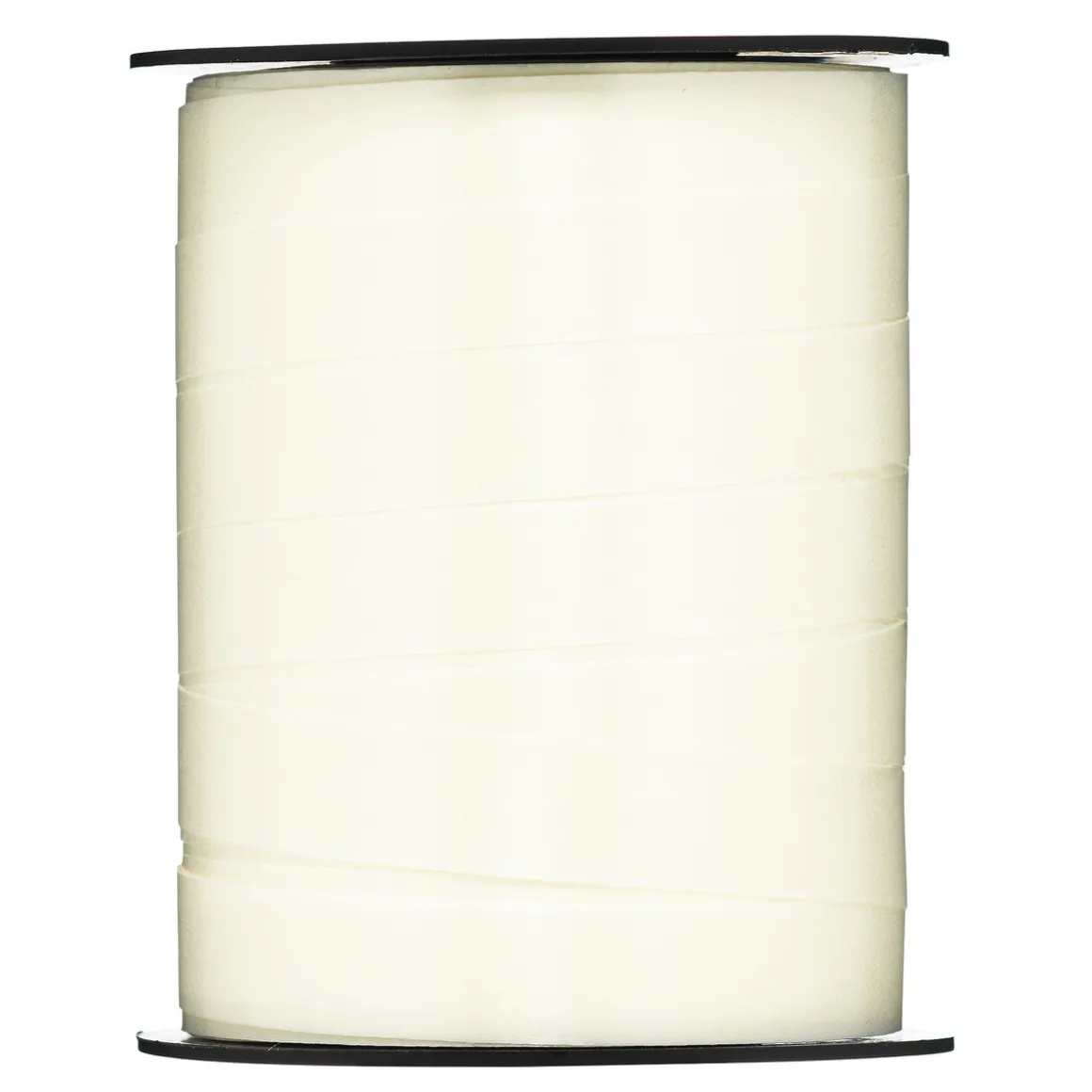 Gavebånd 150 meter på rulle, 1,5 cm bredt – blank ivory/elfenben