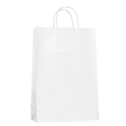 Gavepose hvid 5-pak, af papir 22×31×10 cm