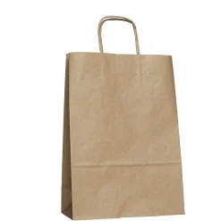 Gavepose naturfarvet 5-pak, af papir 22×31×10 cm