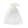 Gaveposer af organza 10-pak, transparent creme 9×11,5 cm