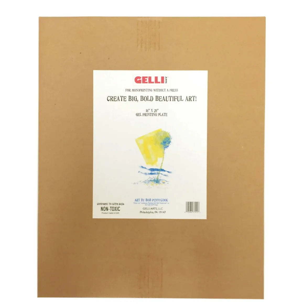 Gelli Arts rektangulær plade 40,6×50,8 cm / 16×20 tommer