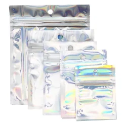 Genlukkelige, iriserende polybags 10 stk. 6×8, 7×10, 8×11, 10×12 og 12×15 cm