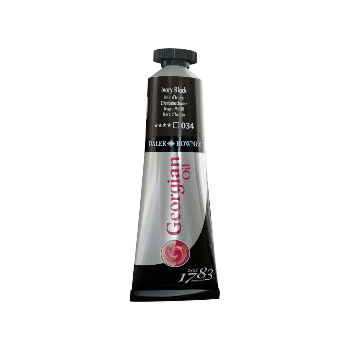 Georgian Oil Colour oliefarve 38 ml Ivory Black 034