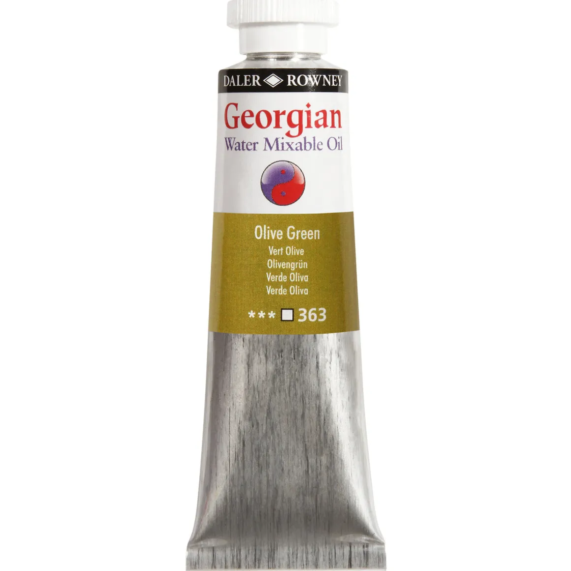 Georgian Water Mixable Oil Colour, vandopløselig oliefarve 37 ml Olive Green 363