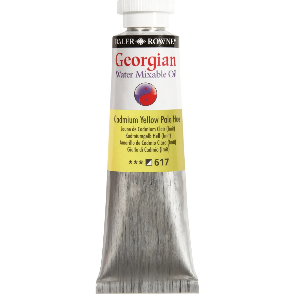 Georgian Water Mixable Oil Colour, vandopløselig oliefarve 37 ml Cadmium Yellow Pale Hue 617