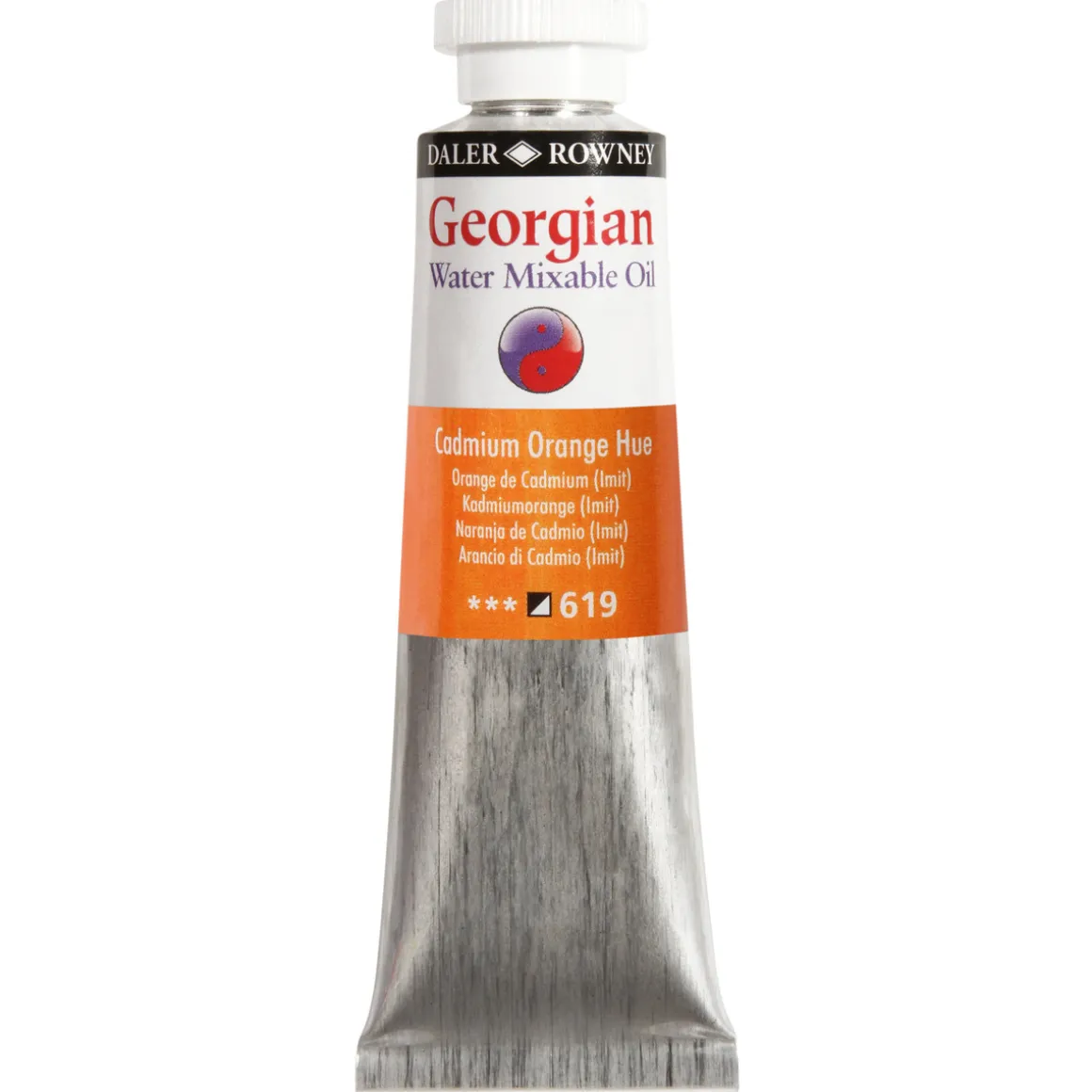 Georgian Water Mixable Oil Colour, vandopløselig oliefarve 37 ml Cadmium Orange Hue 619