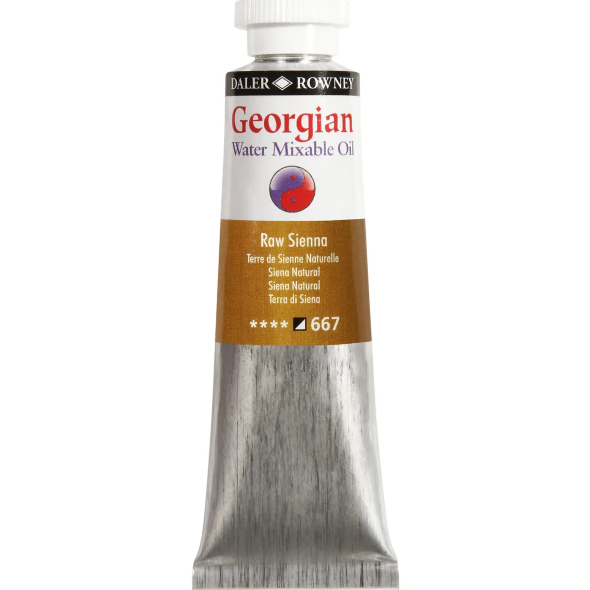 Georgian Water Mixable Oil Colour, vandopløselig oliefarve 37 ml Raw Sienna 667